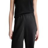 High Waist Satin Bias Pant Black