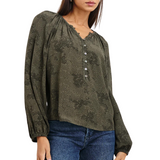 Indi Blouse Olive Pebble