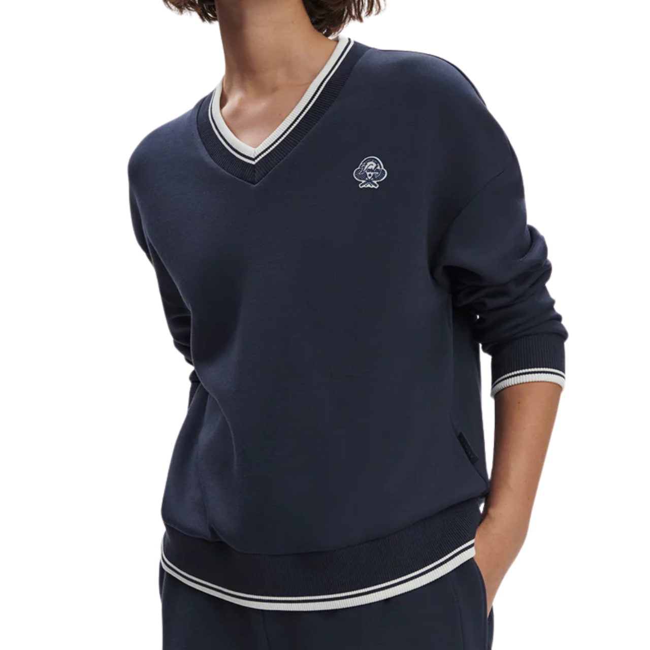 Iona V-Neck Sweat Navy