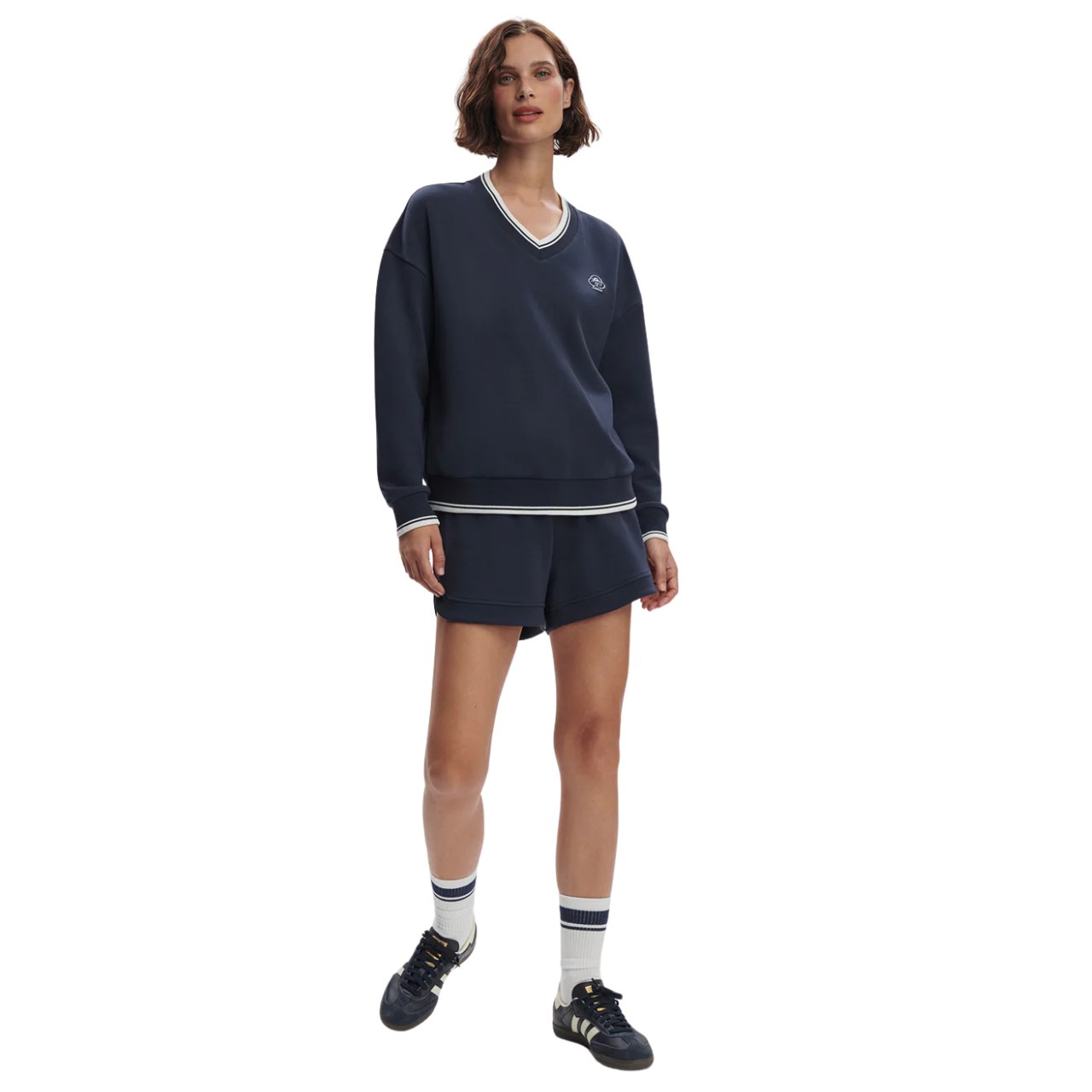 Iona V-Neck Sweat Navy