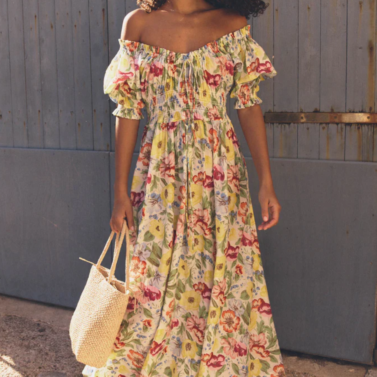 Ischia Dress Blanc Anemone Bloom