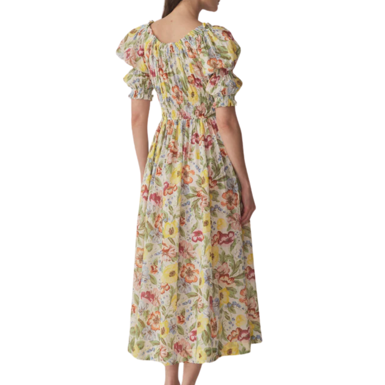 Ischia Dress Blanc Anemone Bloom