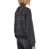 Jaci Sweatshirt Lyrics Washed Black