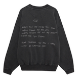 Jaci Sweatshirt Lyrics Washed Black