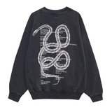 Jaci Sweatshirt Twisted Snake Washed Black