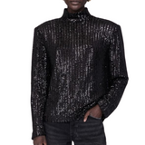 Josephine Sequin Top Black