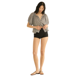 June Top Black Gingham