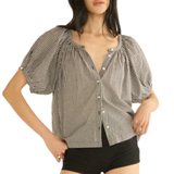 June Top Black Gingham