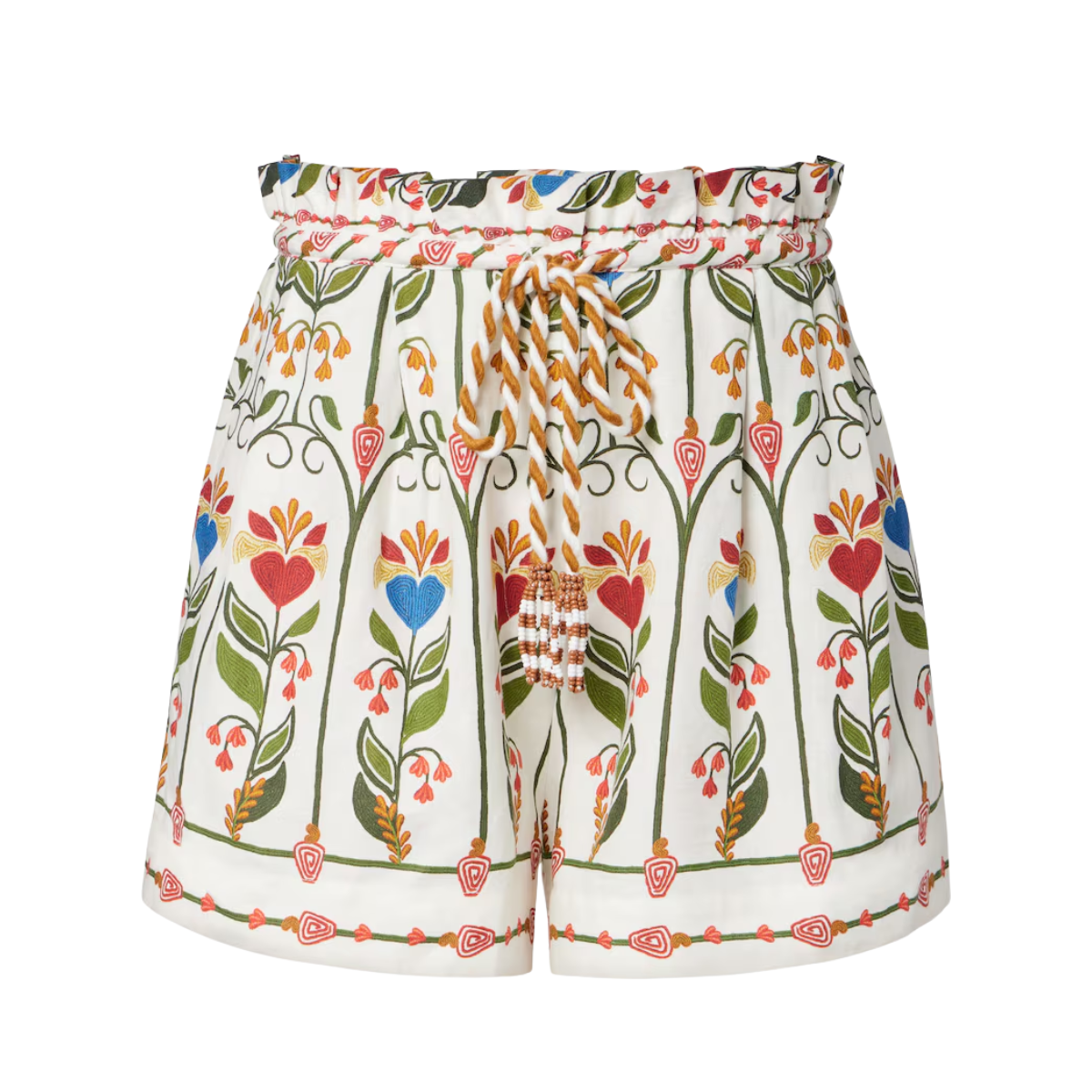 Stitched Garden Off White Shorts