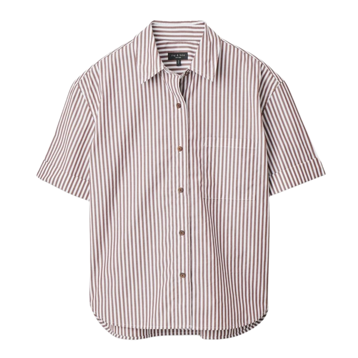Connie SS Shirt Brown Stripe