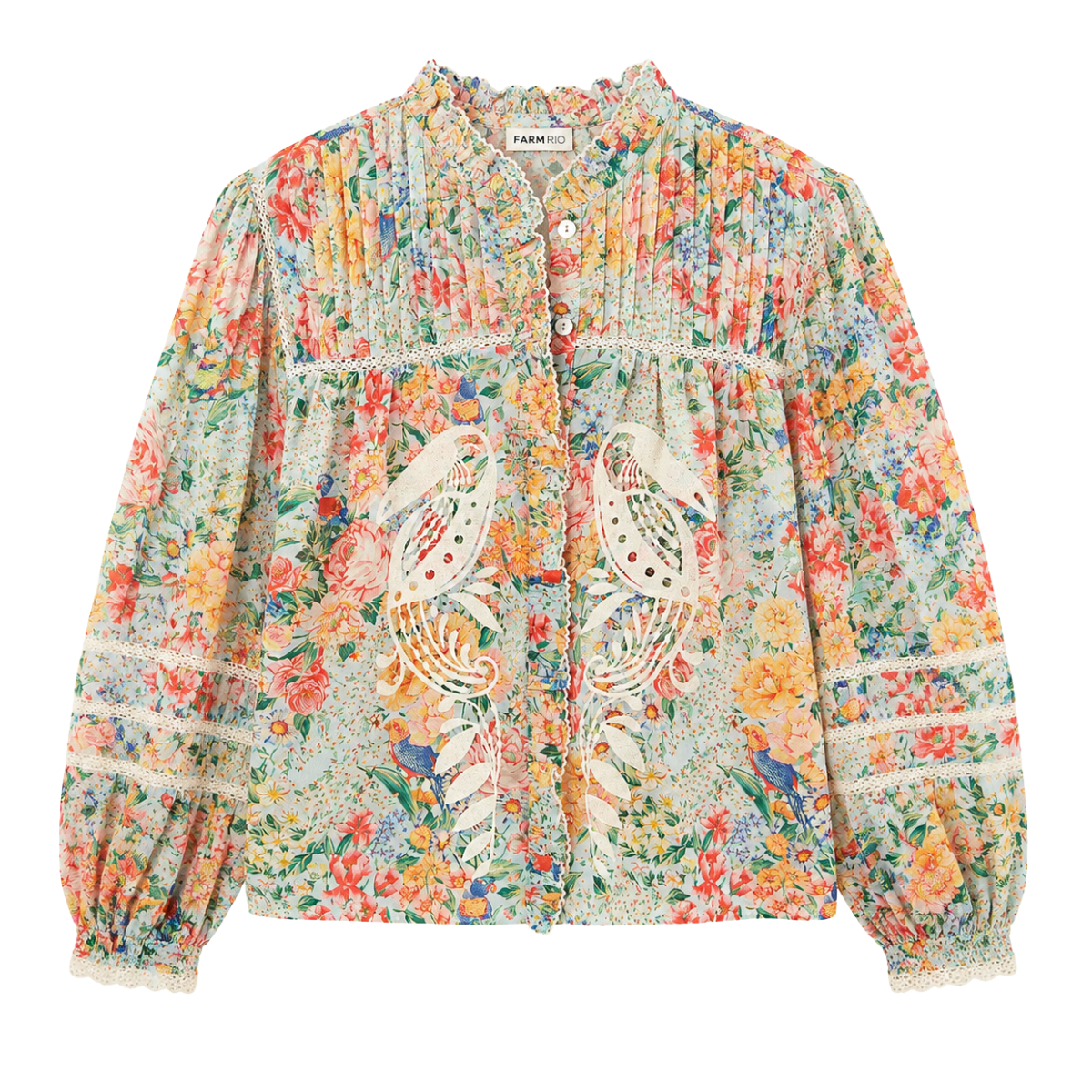 Rendeira Multicolour Cutwork Blouse