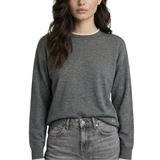 Round Neck Heather Grey Jumper