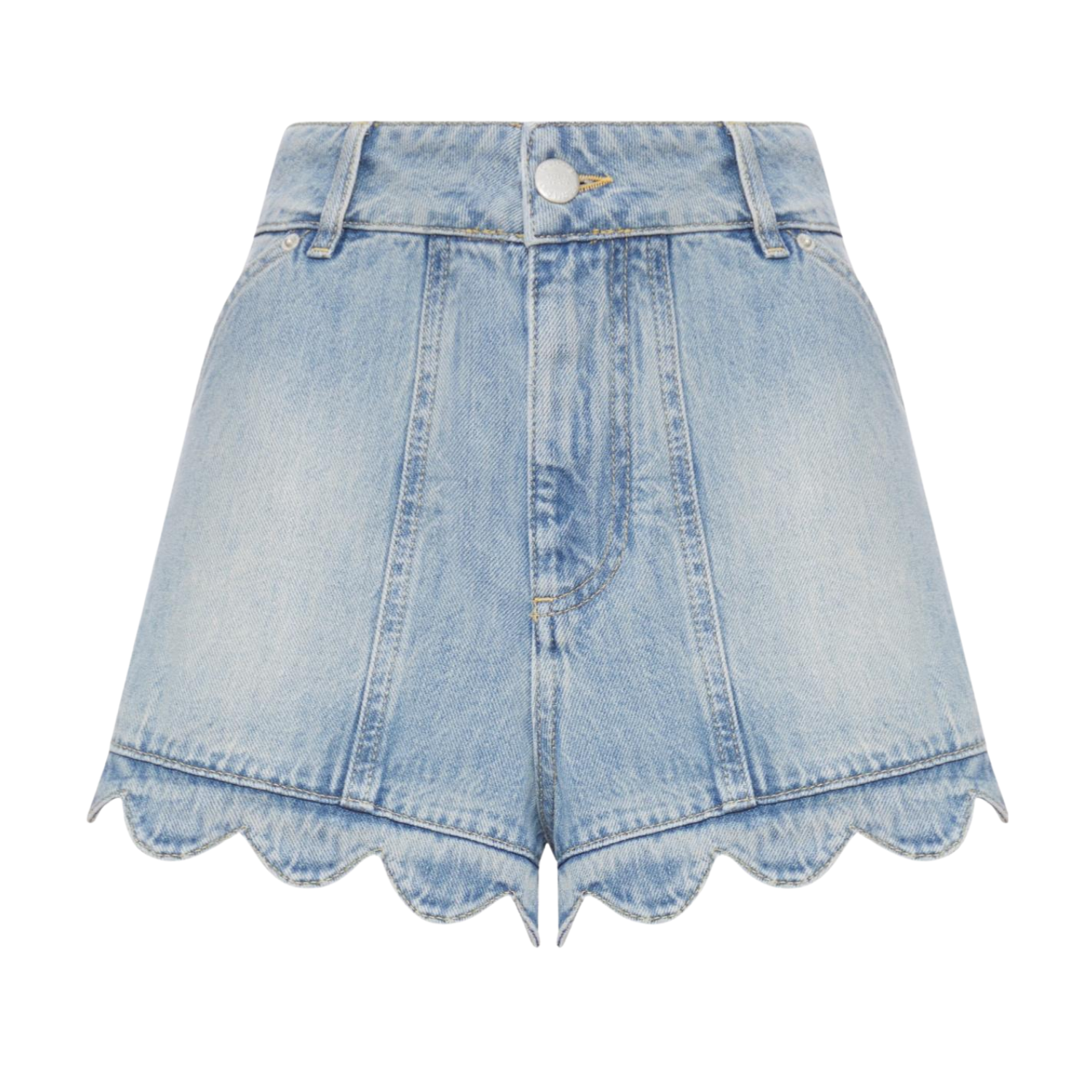 Romantic Ruffle Denim Shorts