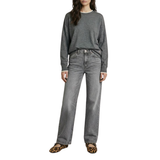 Round Neck Heather Grey Jumper