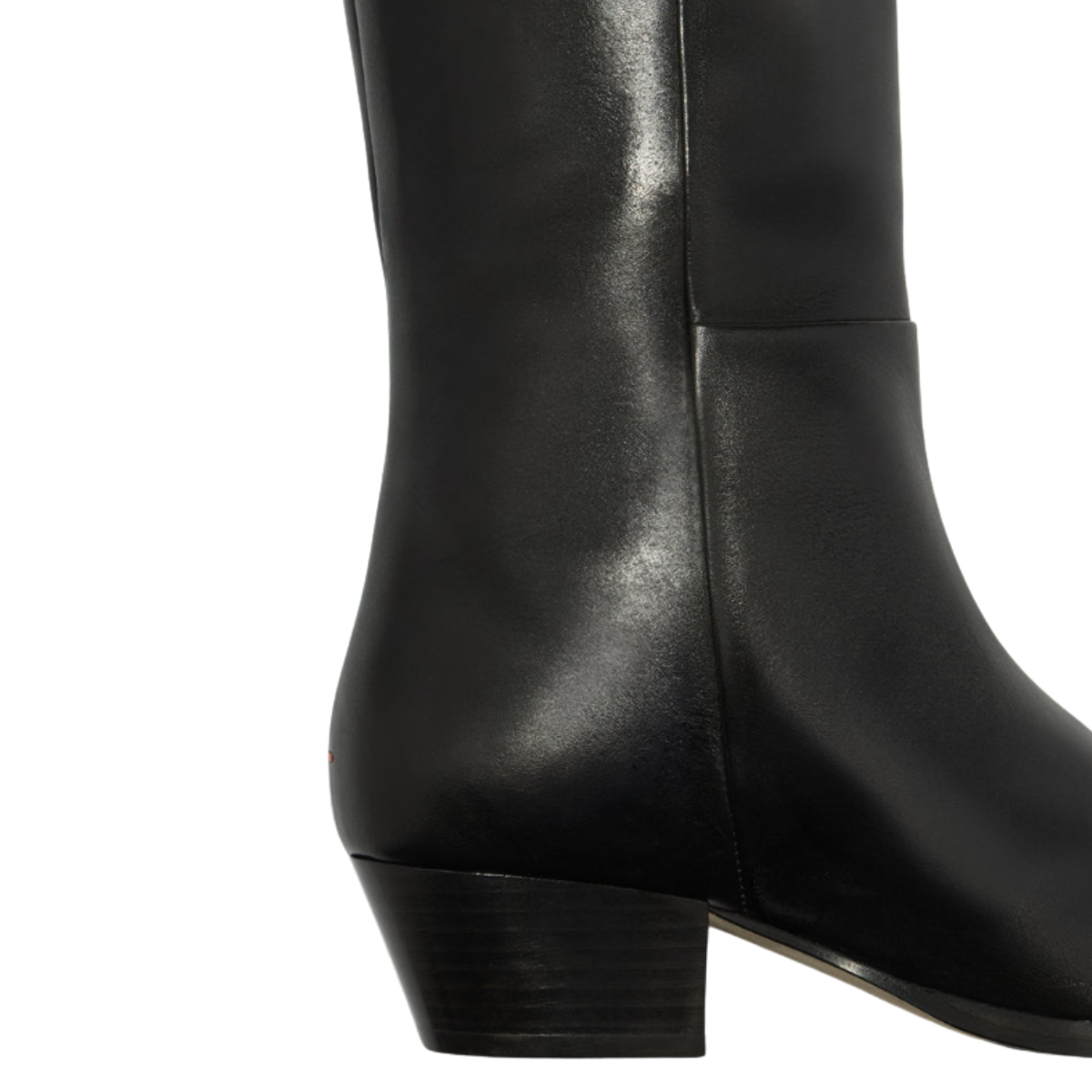 Medea Black Leather Knee High Boots