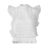 White Kristel Frill Top
