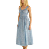 Emmaretta Dress Blue Garden Bloom