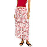 Dax Skirt Ivory Red Handkerchief