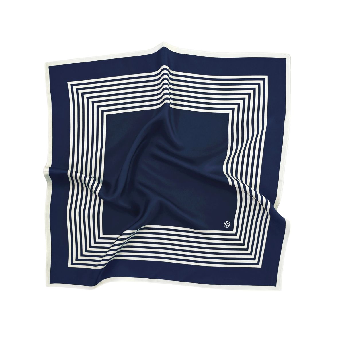 Striped Scarf Navy  65x65