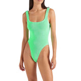 Square Neck Swimsuit Lime