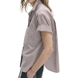Connie SS Shirt Brown Stripe