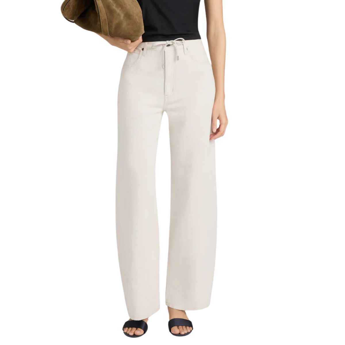 The Off Duty Drawstring Bow Ecru