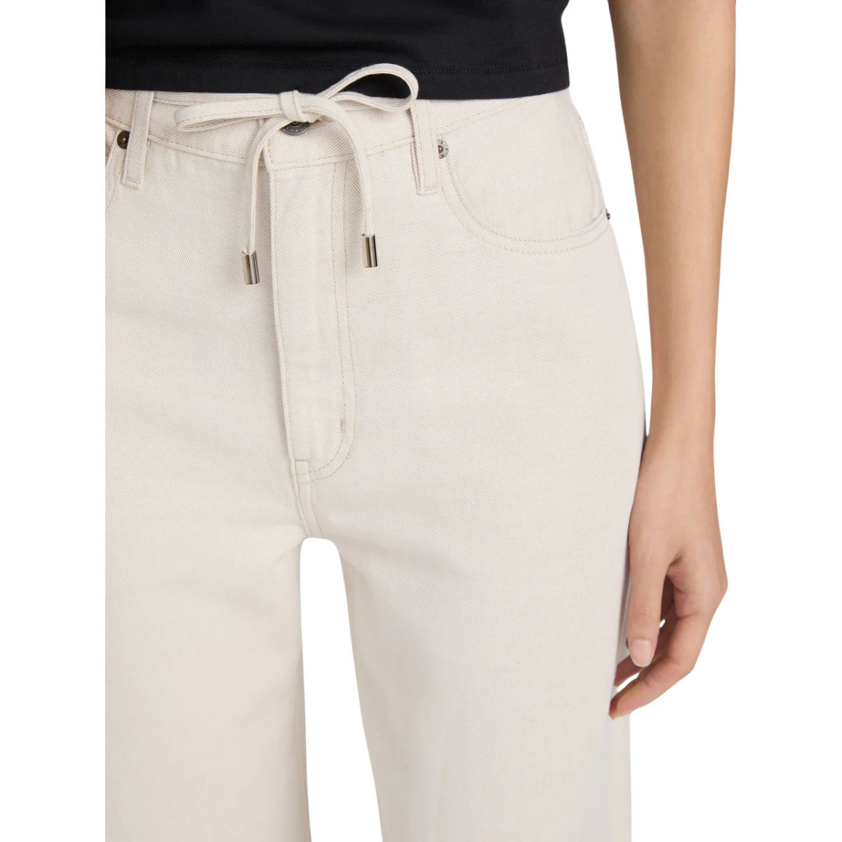 The Off Duty Drawstring Bow Ecru