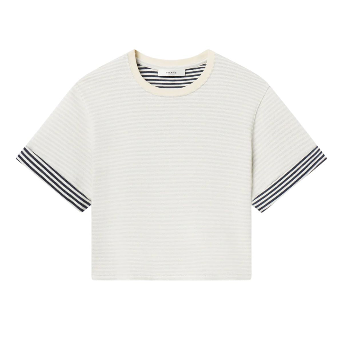 Stripe Cuff Top Cream