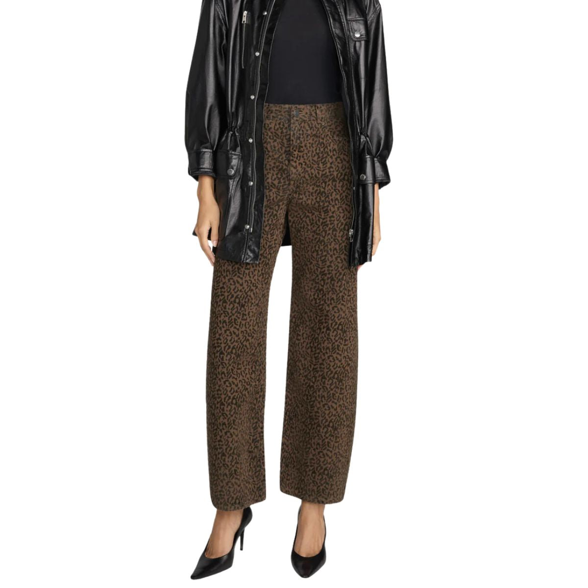 The Bow Crop Jean Flocked Sandcat