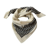Cashmere Striped Scarf Cream