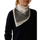Cashmere Striped Scarf Cream