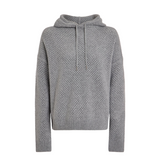 Melchie Relaxed Knit Hoodie - Grey