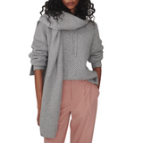 Melchie Relaxed Knit Hoodie - Grey