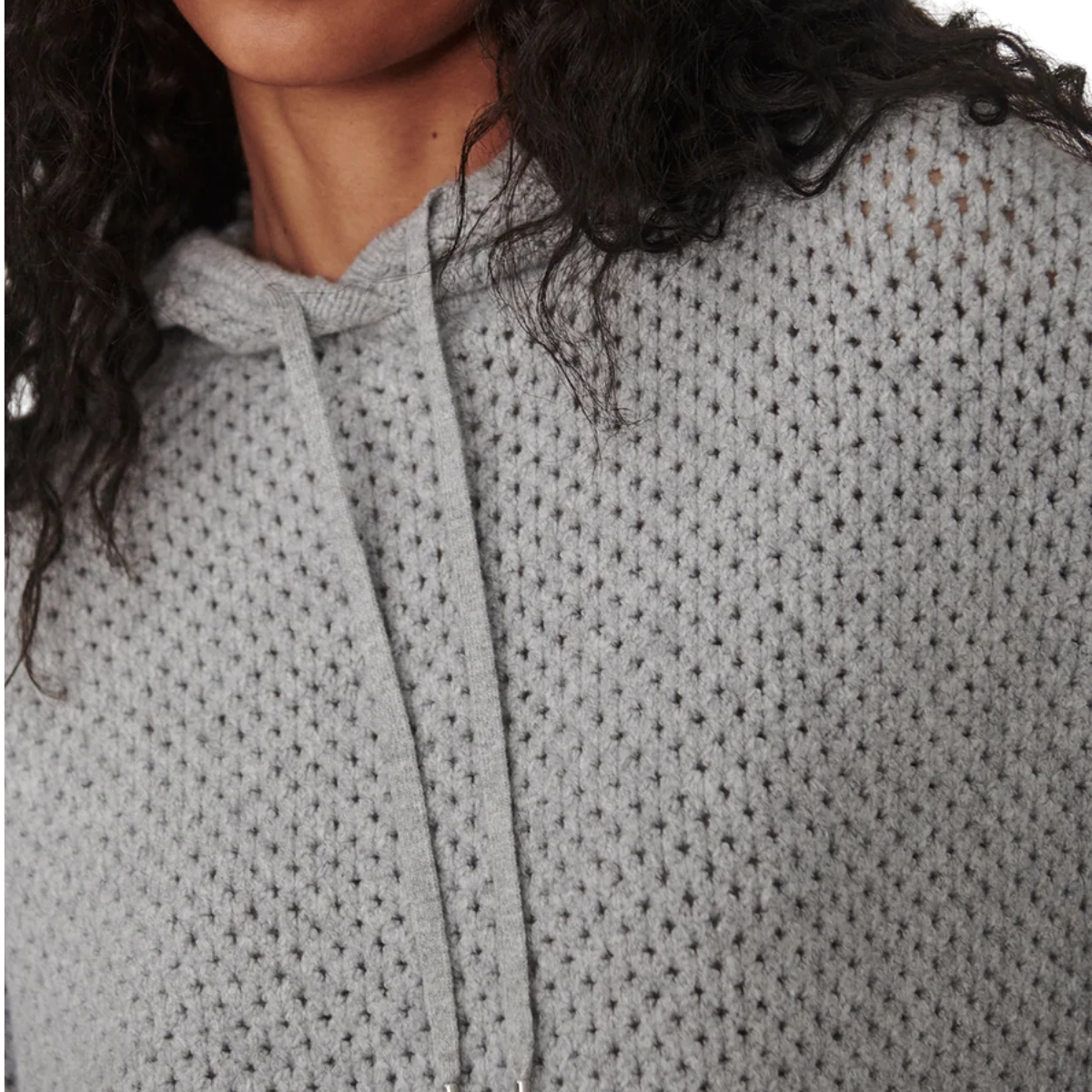 Melchie Relaxed Knit Hoodie - Grey