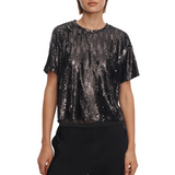 Cher Black Sequin Top