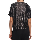 Cher Black Sequin Top