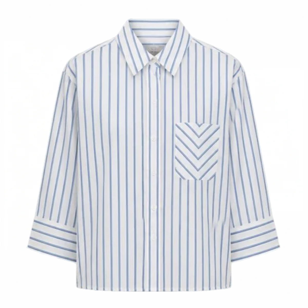 Lucia White Stripe Poplin Shirt
