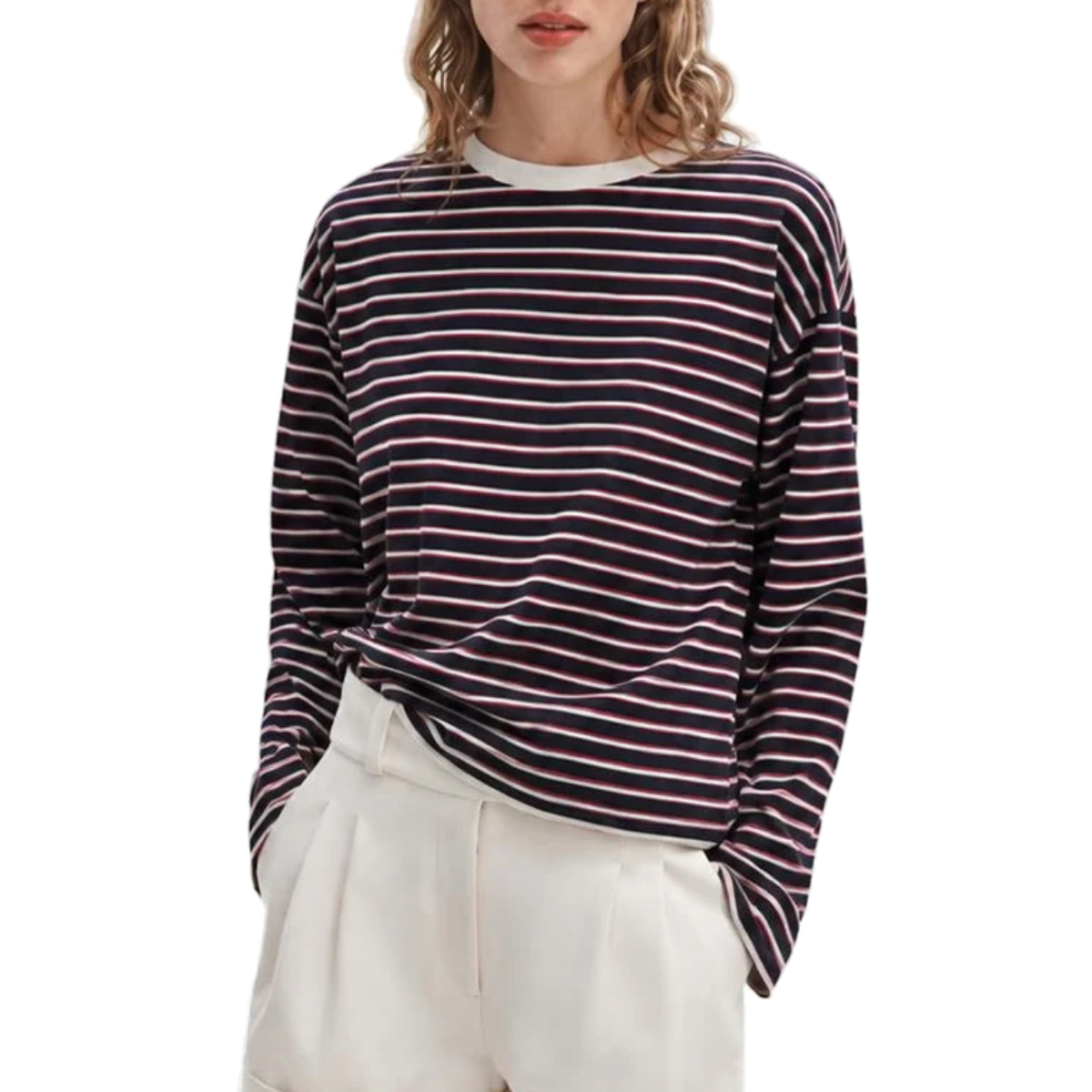 Kelly Navy/Multi Stripe Long-Sleeve T-Shirt