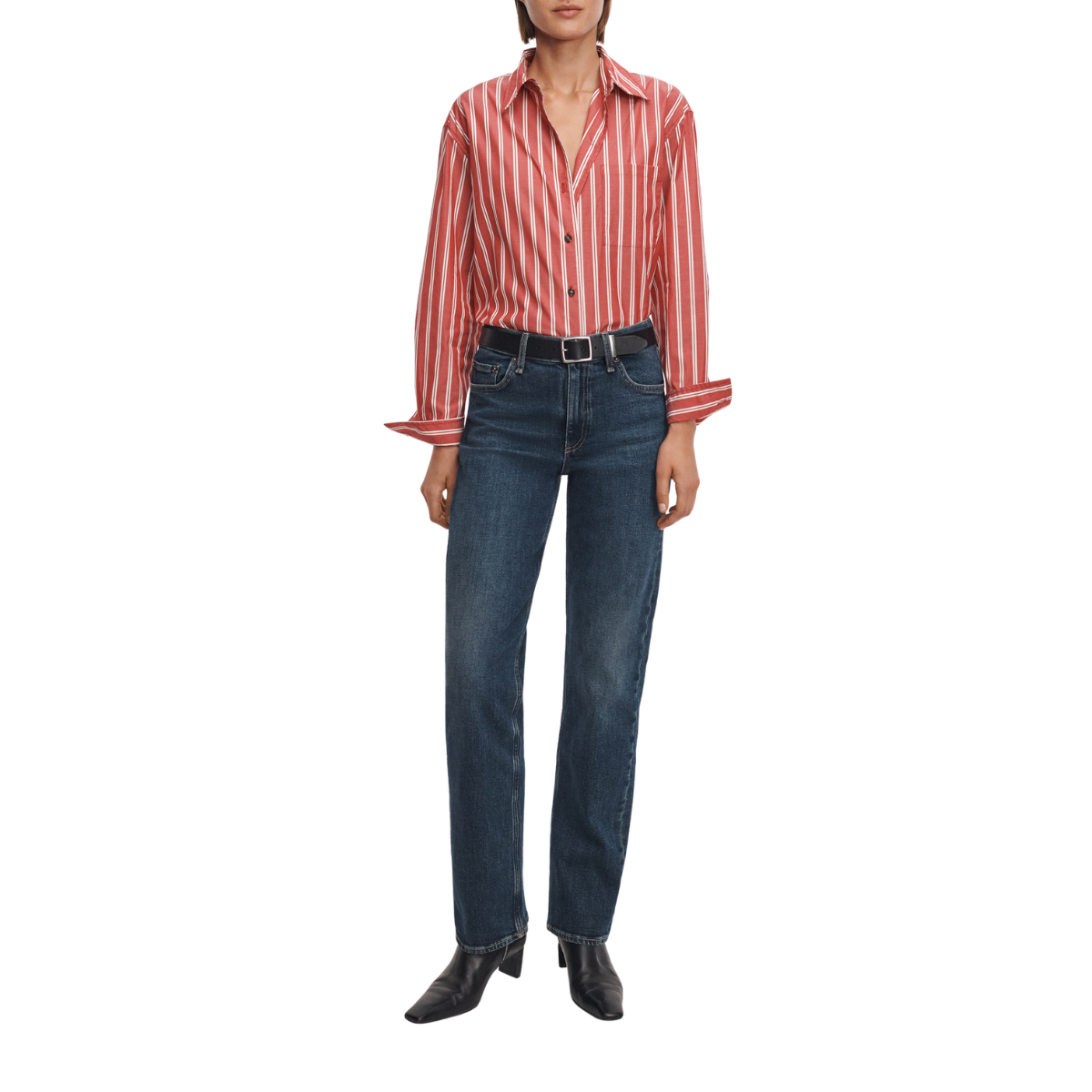 Connie Red/White Stripe Shirt