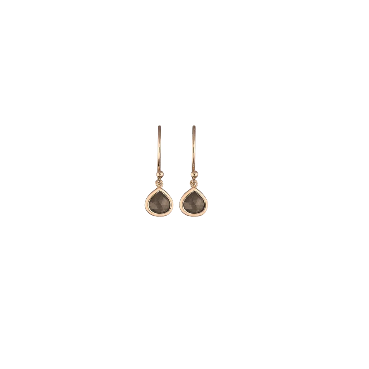 Gold Smoky Droplet Earring