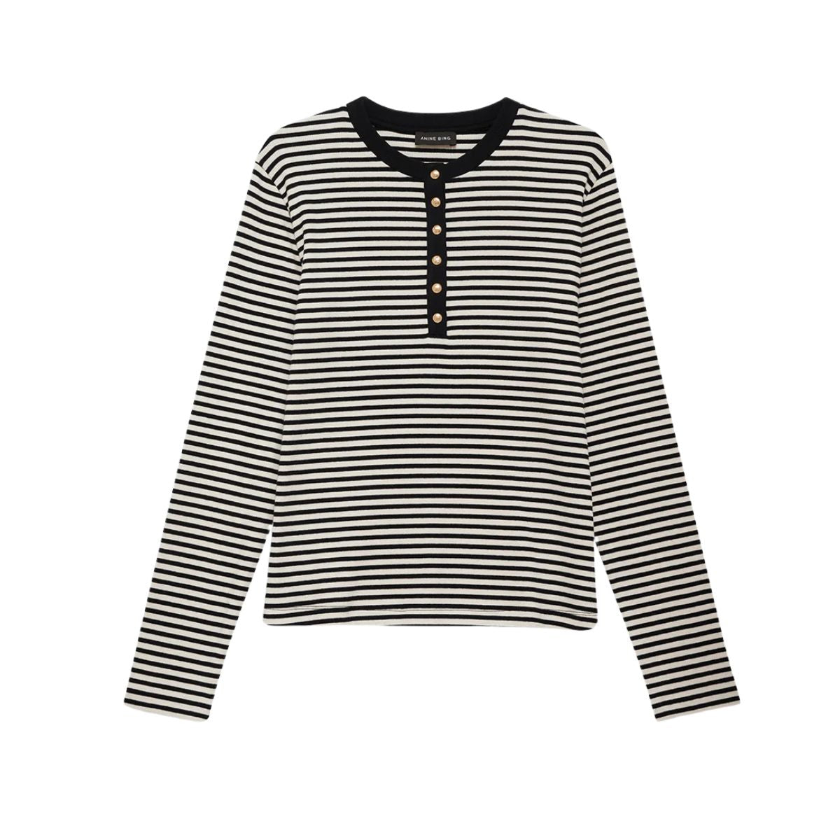 Alessia Long Sleeve- Cream & Black