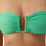Prague Bikini Top Zigzag Green
