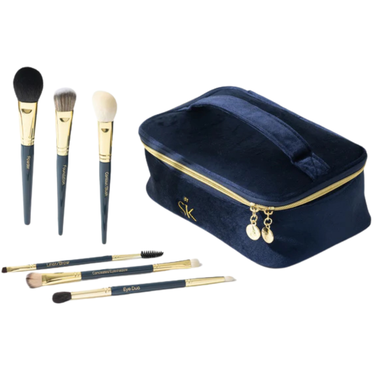 6 Piece Velvet Brush Set