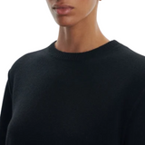 Black Round Neck Short Sleeve Jumper