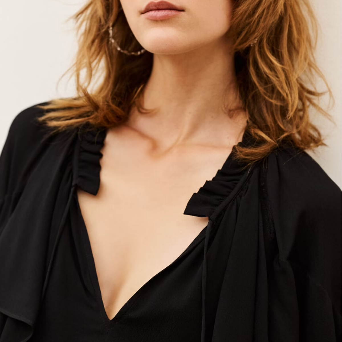 Betty Black Romantic Blouse