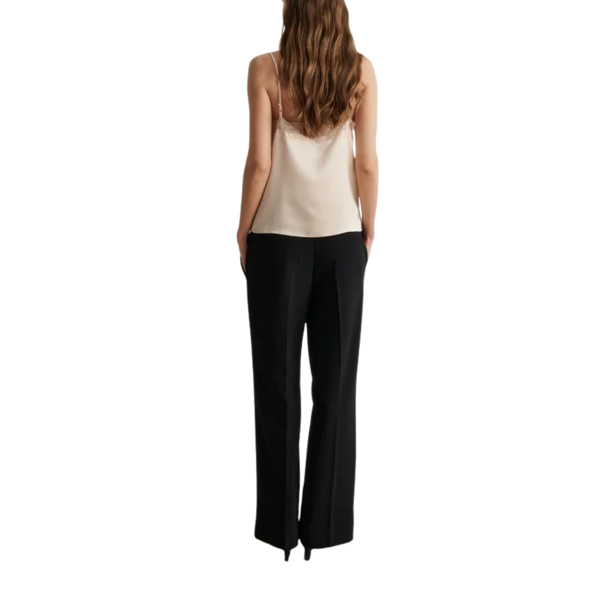 Glimps Lace Tan Strap Top