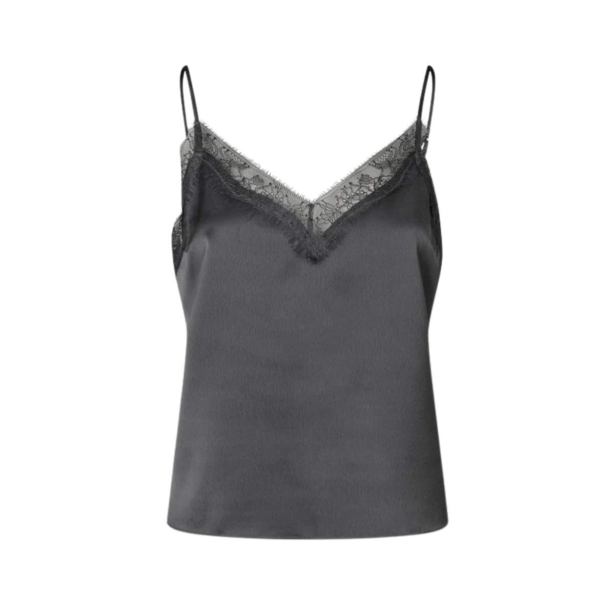 Glimps Lace Asphalt Strap Top