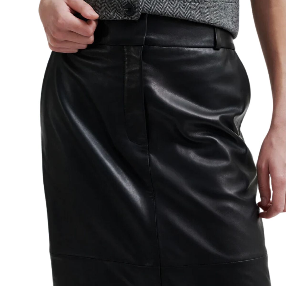 Letho Leather Maxi Skirt