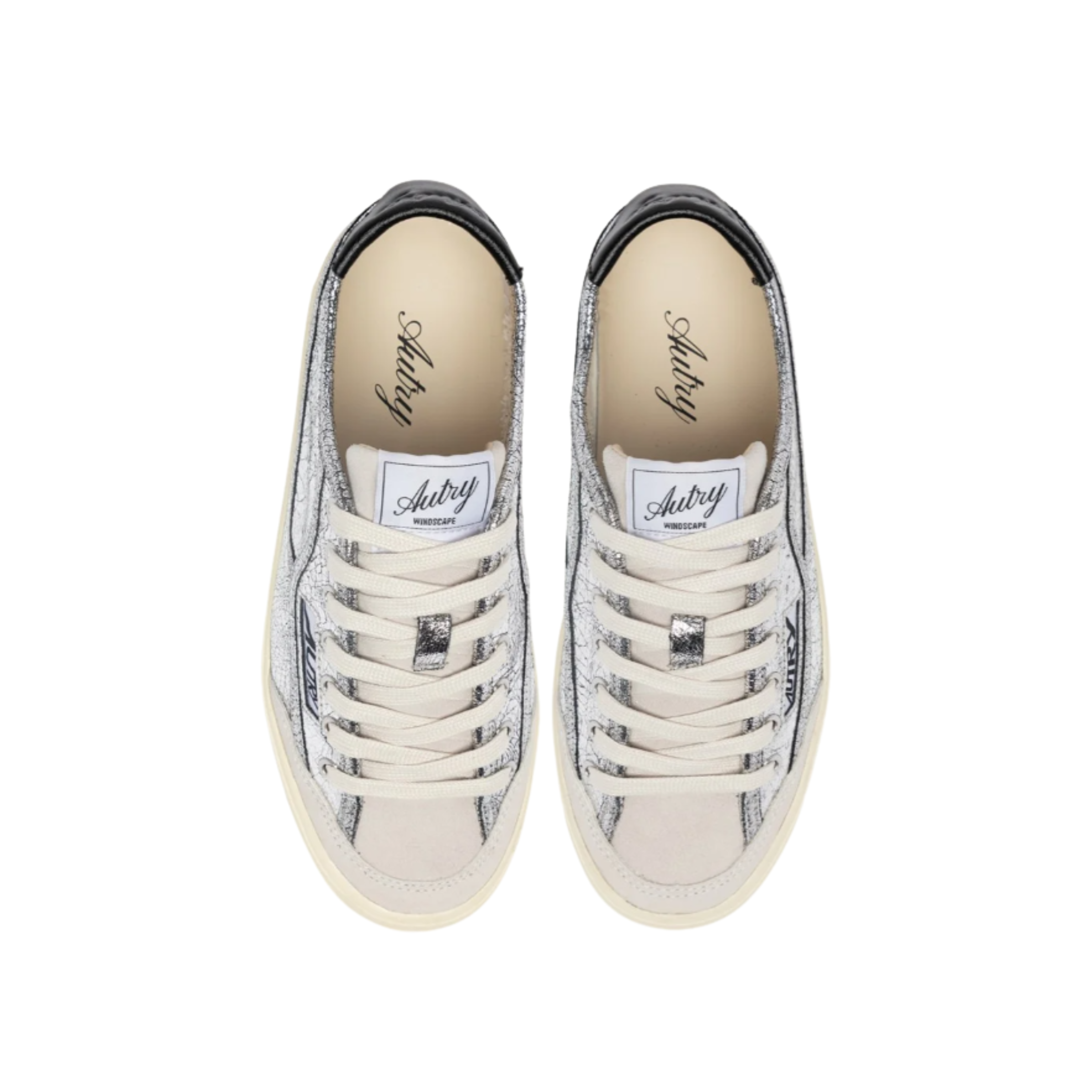Windscape Silver & Black Trainers