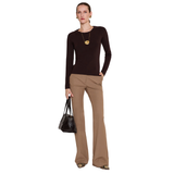 Nali Espresso Silk Stretch Top